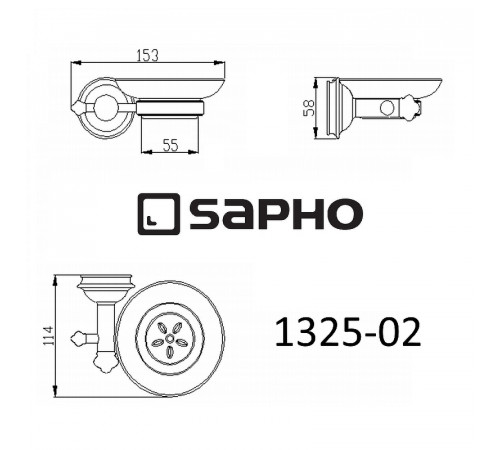 Мыльница Sapho Astor 1325-02 Хром