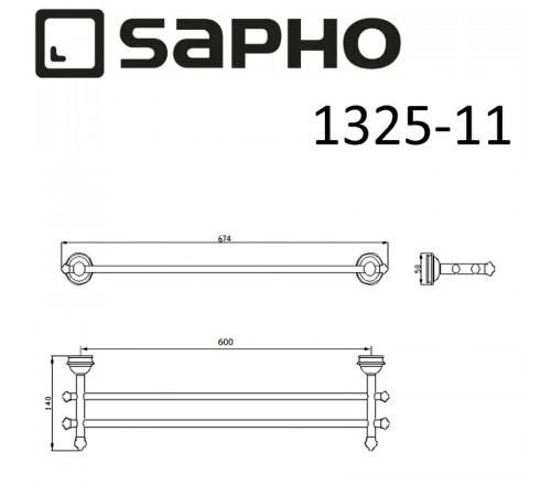 Полотенцедержатель Sapho Astor 1325-11 Хром