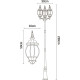 Фонарь Artelamp Atlanta A1047PA-1BG Прозрачный Старая медь