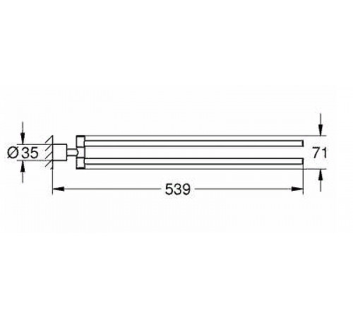 Полотенцедержатель Grohe Atrio New 40308003 поворотный Хром