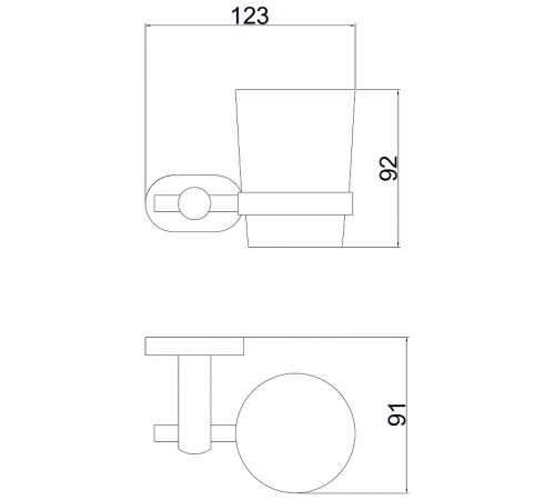 Стакан для зубных щеток Belz B900 B90006 Хром