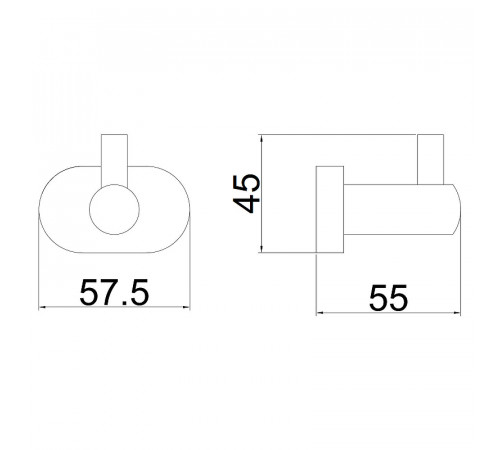 Крючок Belz B901 B90105-1 Черный матовый