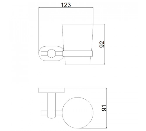 Стакан для зубных щеток Belz B905 B90506 Вороненая сталь