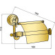 Держатель туалетной бумаги Boheme Barocco 10651 с крышкой Бронза
