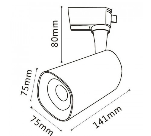 Трековый светильник Artelamp Barut A4563PL-1BK Черный