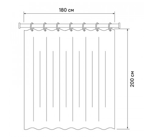 Штора для ванны Iddis Base 180х200 BR03P18i11 Бежевая