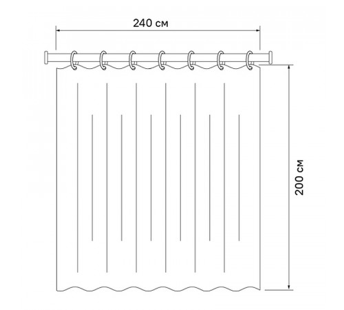 Штора для ванны Iddis Base 240х200 BX01P18i11 Разноцветная