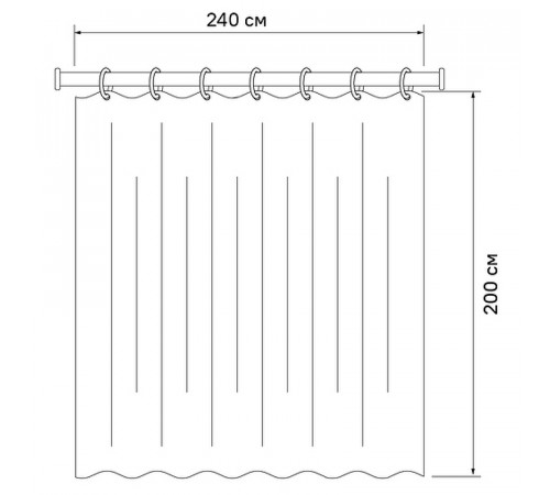 Штора для ванны Iddis Base 240x200 BL03P24i11 Коричневая