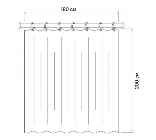 Штора для ванны Iddis Base 180х200 BP02P18i11 Белая