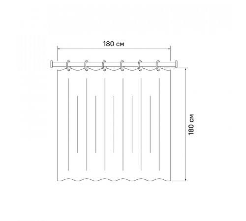 Шторка для ванны Iddis Basic B56P118i11 180х180 Белая