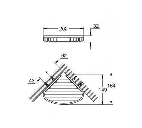 Полка-корзина Grohe BauCosmopolitan 40664001 Хром