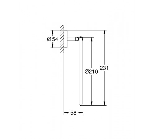 Кольцо для полотенец Grohe BauCosmopolitan 40460001 Хром