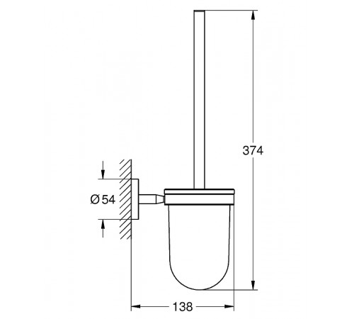 Ершик для унитаза Grohe BauCosmopolitan 40463001 Хром