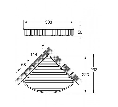 Полка-корзина Grohe BauCosmopolitan 40663001 Хром