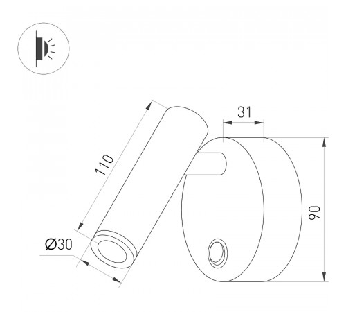 Настенный светильник Arlight Bed 029634 Черный