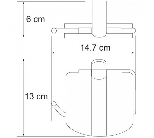 Держатель туалетной бумаги WasserKRAFT Berkel K-6825 с крышкой Хром