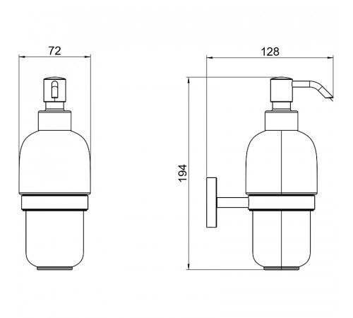 Дозатор для жидкого мыла Aquatek Бетта AQ4605MB Черный матовый