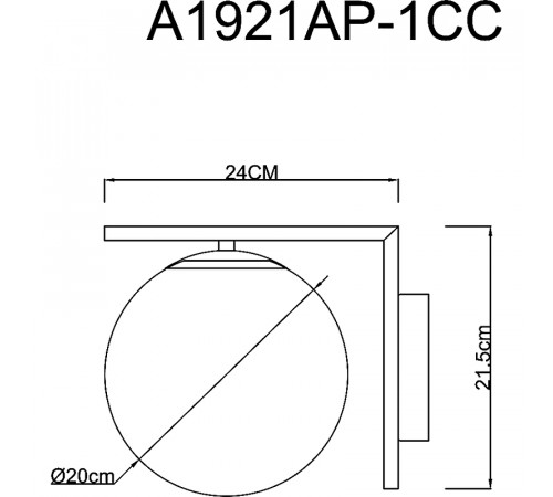 Настенный светильник Artelamp Bolla-unica A1921AP-1CC Белый Хром