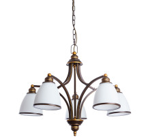 Люстра Artelamp Bonito A9518LM-5BA Белая Античный черный
