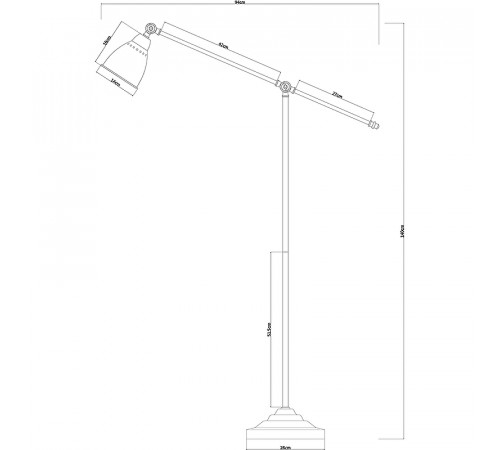 Торшер Artelamp Braccio A2054PN-1BK Черный