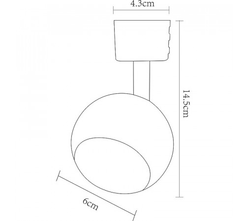 Трековый светильник Artelamp Brad A6253PL-1BK Черный