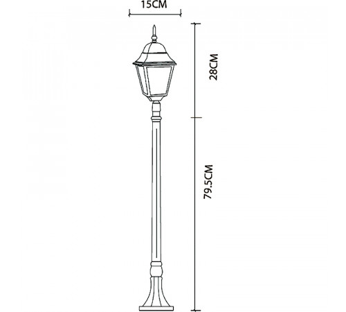 Фонарь Artelamp Bremen A1016PA-1BK Прозрачный Черный