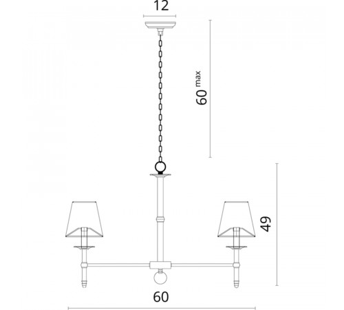 Люстра Divinare Candela 1162/01 LM-5 Кремовая Никель