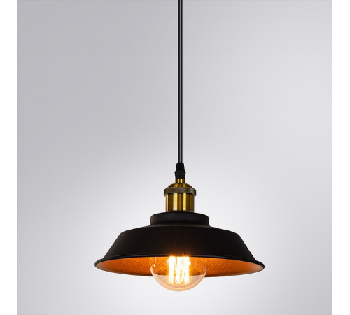 Подвесной светильник Artelamp Cappello A7038SP-1BK Черный Подвесной светильник Artelamp Cappello A7038SP-1BK Черный