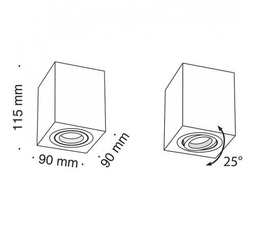 Потолочный светильник Maytoni Ceiling Wall Atom C017CL-01W Белый