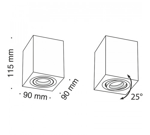 Потолочный светильник Maytoni Ceiling Wall Atom C017CL-01B Черный