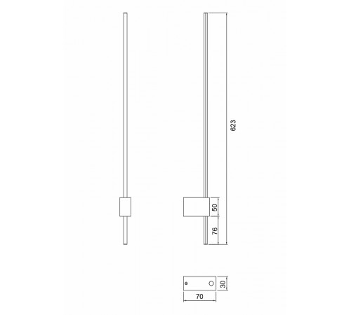 Настенный светильник Maytoni Ceiling Wall Pars Led C070WL-L6GB3K Черный Золото