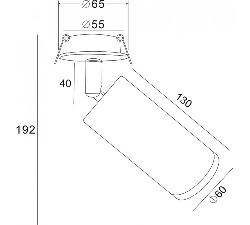 Встраиваемый светильник Maytoni Ceiling Wall Focus C018CL-01B Черный