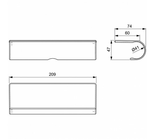 Полочка для смесителя Ideal Standard Ceratherm A7215AA Хром