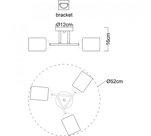 Люстра Artelamp Chicago A1547PL-3BK Прозрачная Бронза Черная