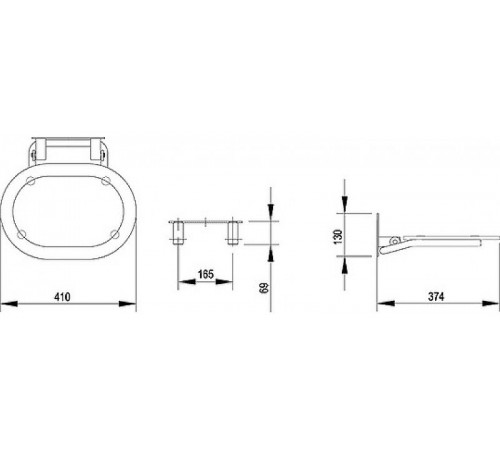 Сиденье для душа Ravak Chrome B8F0000028 Белое