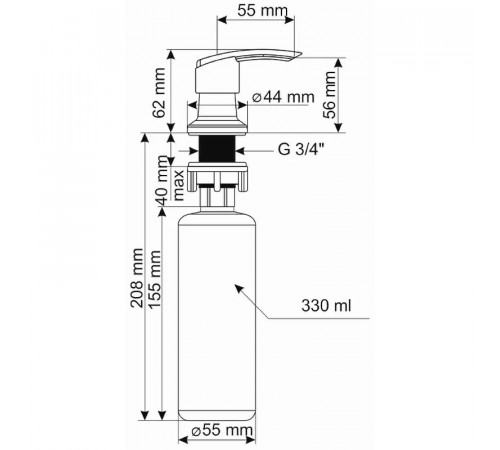 Дозатор для моющего средства Ulgran Classic U-02(302) Песочный