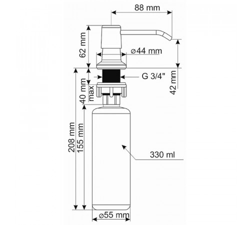 Дозатор для моющего средства Ulgran Classic U-01(307) Терракот