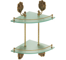 Стеклянная полка Migliore Cleopatra 16639 угловая Бронза