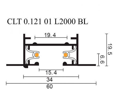 Шинопровод Crystal Lux CLT 0.121 01 L2000 WH Белый