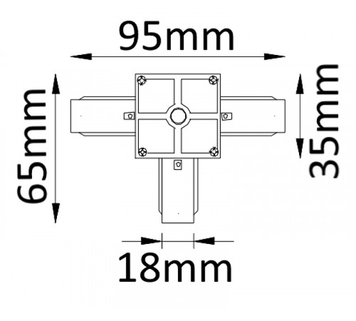 Соединитель T-образный Crystal Lux CLT 0.211 03 WH Белый