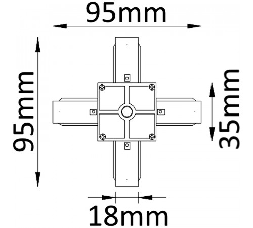 Соединитель X-образный Crystal Lux CLT 0.211 04 BL Черный