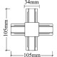 Соединитель X-образный Crystal Lux CLT 0.211 09 BL Черный