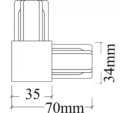 Соединитель L-образный Crystal Lux CLT 0.211 07 WH Белый