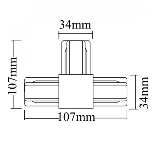 Соединитель T-образный Crystal Lux CLT 0.211 08 WH Белый