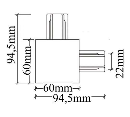 Соединитель L-образный Crystal Lux CLT 0.2211 03 BL Черный