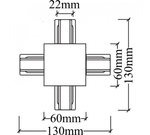 Соединитель X-образный Crystal Lux CLT 0.2211 04 WH Белый