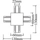 Соединитель X-образный Crystal Lux CLT 0.2211 04 WH Белый