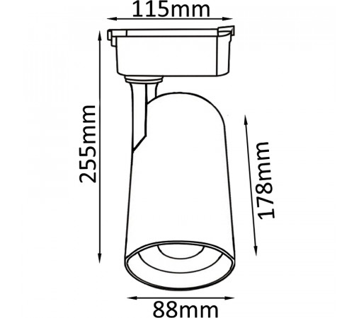 Трековый светильник Crystal Lux CLT 0.31 006 40W BL Черный