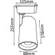 Трековый светильник Crystal Lux CLT 0.31 006 40W BL Черный