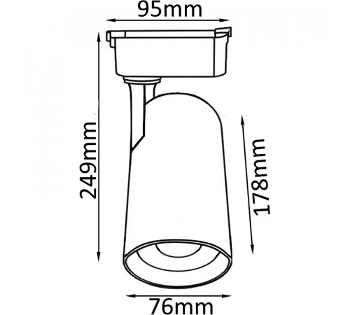 Трековый светильник Crystal Lux CLT 0.31 006 30W WH Белый